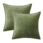 MIULEE Decorative Couch Throw Pillow Covers 18x18 Inch Sage Green 2 Pack