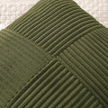MIULEE Olive Green Decorative Euro Sham Pillow Covers 24x24 Inch for Bed Couch Sofa Spring Decor Pack of 2 Boho Farmhouse Throw Pillows Soft Cross Corduroy Patchwork Textured Cushion Cases