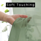 OWENIE Sheer Curtains, Sage Green Sheer Curtains 63 inch Length 2 Panels Set, Rod Pocket Voile Fimly Sheer Drapes for Living Room/Bedroom, 2pcs, Each 42" W x 63" L