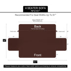 U-NICE HOME 4 Seater Sofa Cover 91''Large Couch Cover, Taupe/Taupe