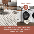 nuLOOM Jeni Off White Checkered Washable Runner Rug, 2' x 8'