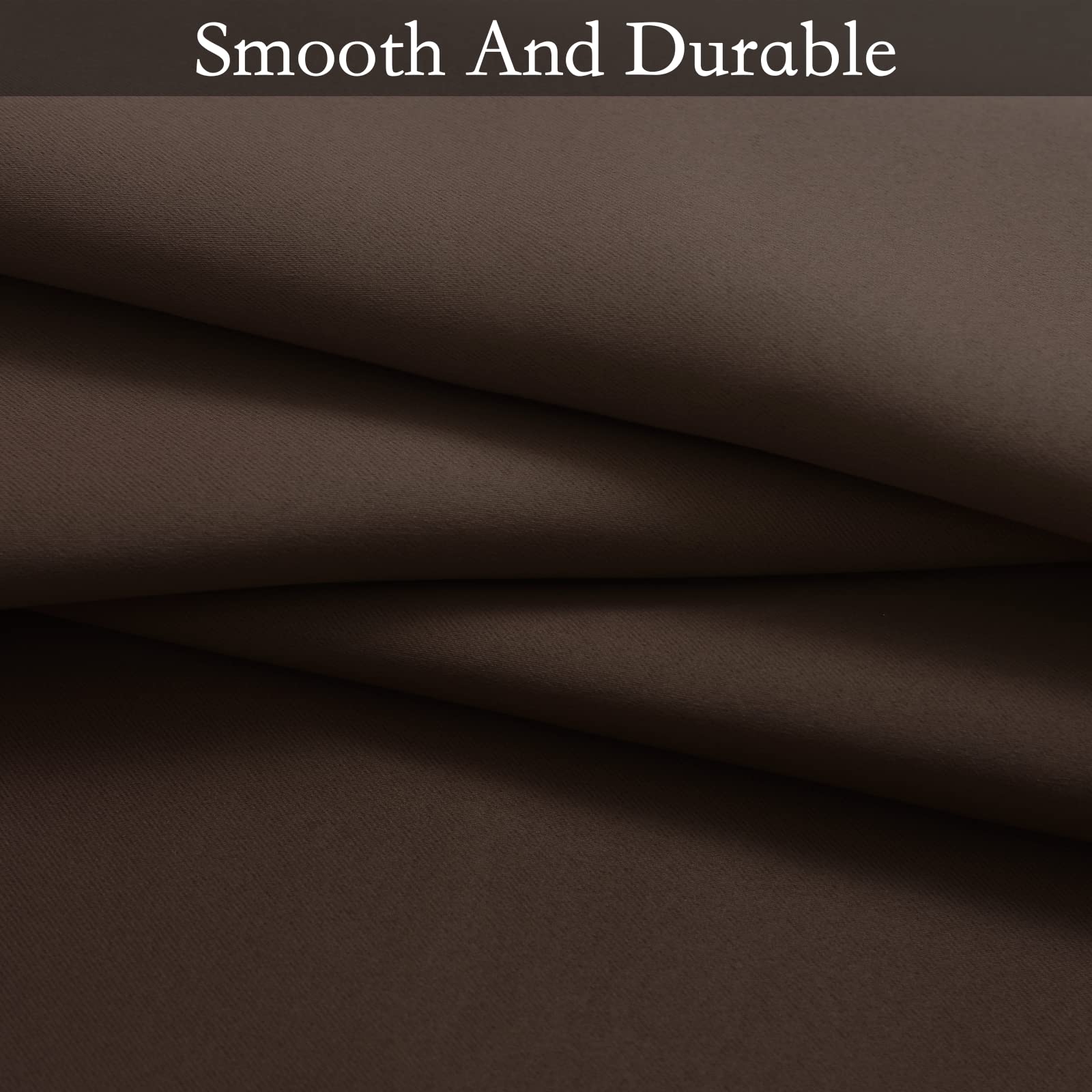 SimpleHome Brown to Grey White Ombre Room Darkening Curtains 84 Inch