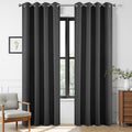 Joydeco Grey Blackout Curtains for Bedroom with Grommets 72 inch, 2 Panels