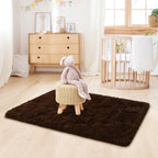 LOCHAS 2x4 Runner Rugs for Hallway, Fluffy Area Rugs for Bedroom, Brown