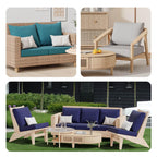 8Pcs Outdoor Cushion Covers, Stretch Patio Furniture Couch Chair Slipcovers
