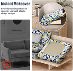 8Pcs Stretch Patio Cushion Covers, Outdoor Couch & Sofa Replacement Slipcovers for Patio Furniture Cushion Covers, Washable Reusable Furniture Protector