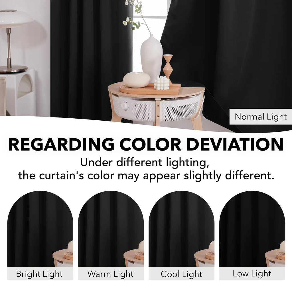 Deconovo Blackout Curtains for Bedroom, Living Room Curtains 54 Inches Long