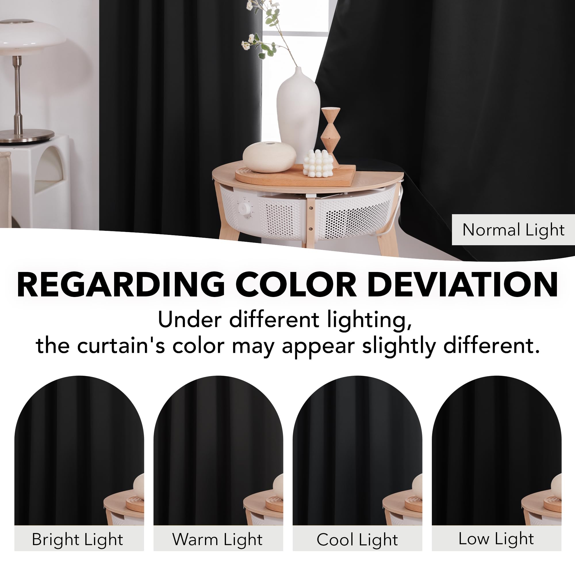 Deconovo Blackout Curtains for Bedroom, Living Room Curtains 54 Inches Long