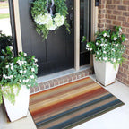 Othilic Front Door Mat Indoor Outside Entrance 2x3 Modern Ombre Rainbow Rug