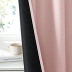 RYB HOME Bedroom Blackout Curtains 63 inches Long, 100% Blackout