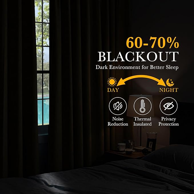 PONY DANCE 36 Inches Curtain Valances - Rod Pocket Window Covering Light Filtering and Privacy Protection Tiers for Home Decoration, 42 x 36 Inches, Greyish White, Set of 2