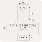 Great Bay Home Reversible Patchwork Recliner Cover - Washable Slipcover Furniture Protector with Elastic Straps - Perfect for Kids & Pets - Box-Stitched Detail (Burgundy)