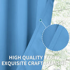 BGment Sky Blue Room Darkening Curtains 95 Inch for Living Room - 2 Panels