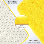 Amearea Premium Soft Fluffy Rug Modern Shag Carpet, High Pile, Solid Color Plush Rugs for Bedroom Dorm Room Teen Apartment Decor, Comfortable Indoor Furry Carpets, Yellow 3x5 Feet