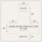 Great Bay Home Velvet Chair Cover - Washable Slipcover Furniture Protector with Elastic Straps - Furniture Cover for Dogs, Kids, and Pets - Stitched Detail (Wild Dove Grey)