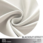 Yakamok Room Darkening Curtains 52x54 inch Length Light Beige-Living Room