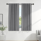 PONY DANCE Blackout Window Curtains - Home Decoration Energy Saving Thermal Insulated Curtain Drapes/Window Coverings with Slot Pocket Living Room, 42" W x 63" L, Silver Grey, 2 Panels