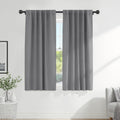 PONY DANCE Blackout Curtains Thermal Insulated Window Treatment Panels Room Darkening Blackout Drapes for Living Room Back Tab/Rod Pocket Bedroom Draperies, 52x63 Inch, Silver Grey, 2 Panels