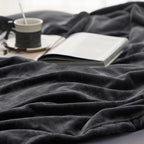 Bedsure GentleSoft Fleece Throw Blanket Dark Grey - 300GSM Blankets for Couch, Sofa, Bed, Soft Lightweight Plush Cozy Throws for Toddlers