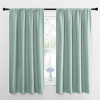 NICETOWN Curtains for Living Room 2 Panels, Rod Pocket Thermal Drapes for Bedroom, Room Darkning Fresh Shading Blinds Modern Home Decoration for Girls, W42 x L63 in per Panel, Seafoam Green