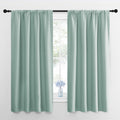 NICETOWN Curtains for Living Room 2 Panels, Rod Pocket Thermal Drapes for Bedroom, Room Darkning Fresh Shading Blinds Modern Home Decoration for Girls, W42 x L63 in per Panel, Seafoam Green