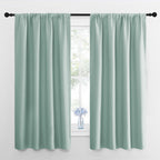NICETOWN Curtains for Living Room 2 Panels, Rod Pocket Thermal Drapes for Bedroom, Room Darkning Fresh Shading Blinds Modern Home Decoration for Girls, W42 x L63 in per Panel, Seafoam Green