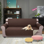 U-NICE HOME Reversible Sofa Cover Couch Cover for Dogs, Coffee/Beige