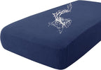 hyha Waterproof Couch Cushion Covers for Pets, Non Slip Sofa Seat Cover for Dogs Washable, Soft Thick Stretch Jacquard Fabric, Sofa Slipcovers with Elastic Bottom (1 Piece for Large, Navy)