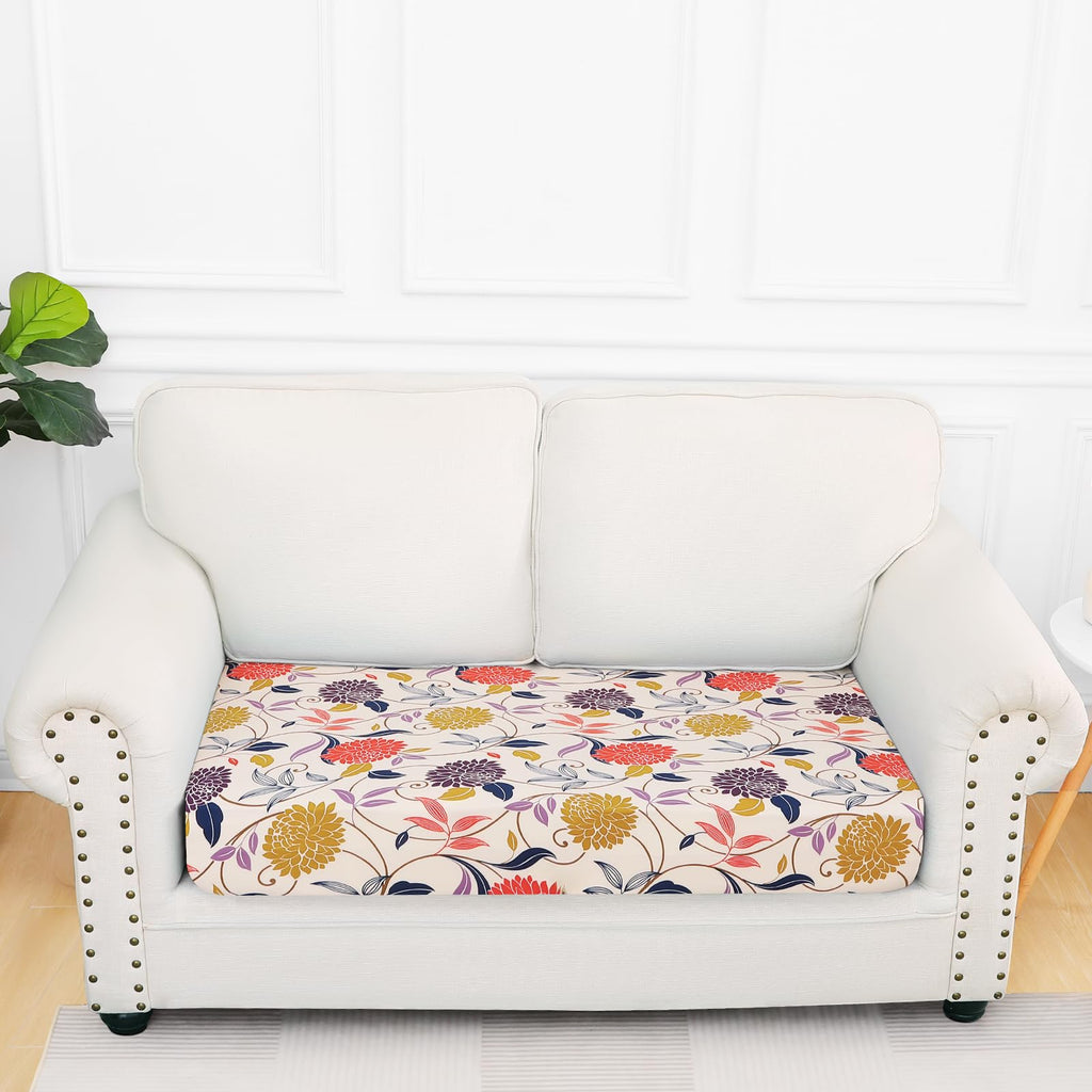 Smiry Printed Couch Cushion Covers, Stretch Couch Covers for Sofa