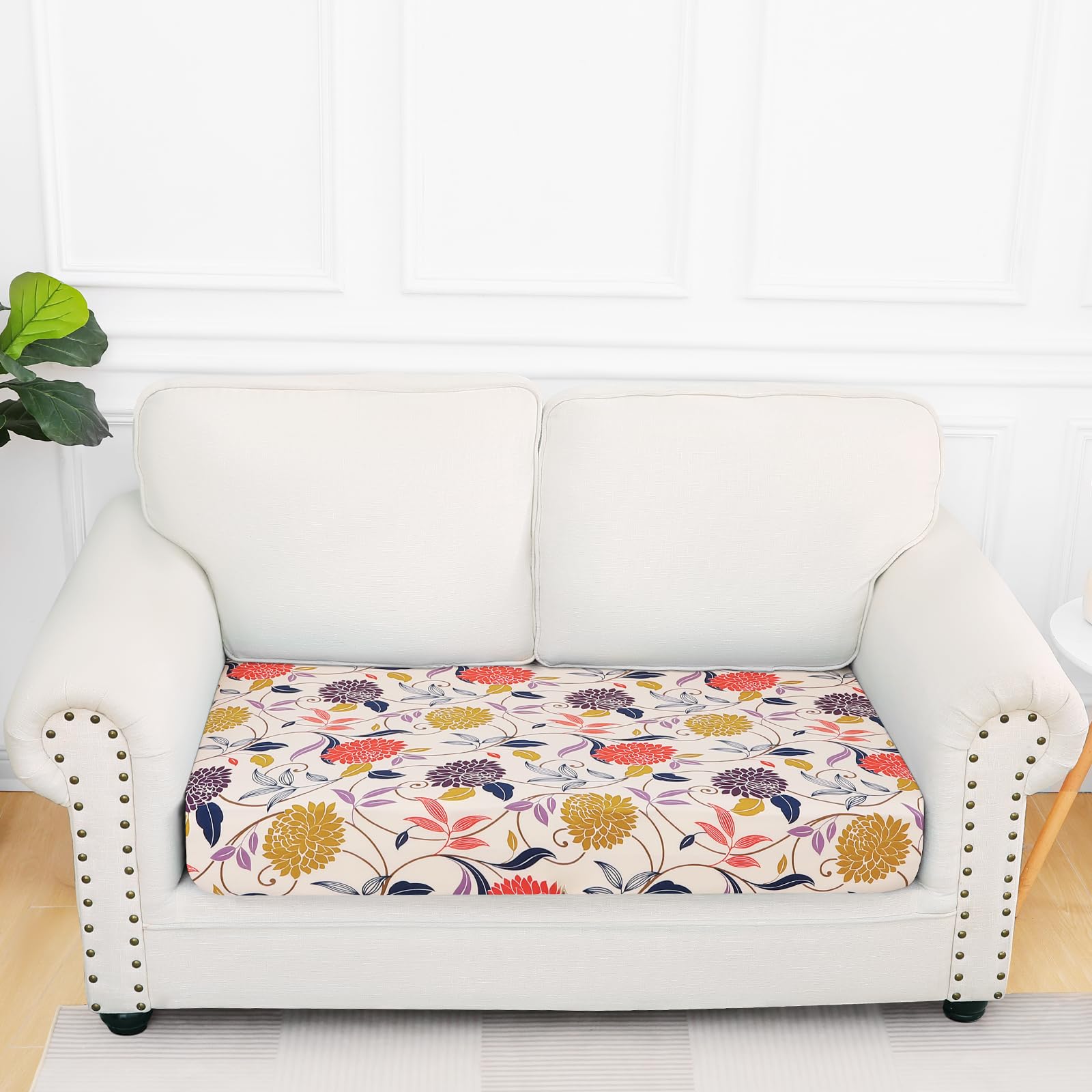 Smiry Printed Couch Cushion Covers, Stretch Couch Covers for Sofa