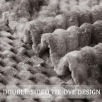 Exclusivo Mezcla Fleece Twin Blanket for Bed, Extra Large Fuzzy Tie-dye Grey Bed Blankets, Soft Cozy Plush Sofa Throws for All Seasons, 60x80 Inches