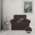 Easy-Going 100% Waterproof Chair Couch Cover, Dual Waterproof Sofa Cover, Stretch Jacquard Sofa Slipcover, Leakproof Furniture Protector for Kids, Pets, Dog and Cat (Chair, Chocolate)