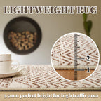 2x4 Runner Rug Washable Moroccan: Non Slip Entryway Throw Rugs Beige