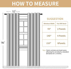 Farmhouse Floral Curtains 96 Inches Long 100% Blackout Living Room Drapes, Linen Blend Bohemian Window Curtain Panels with Tassel Bedroom 2 Panels Thermal Insulated Room Darkening