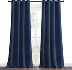 NICETOWN Navy Blackout Curtains 108" Long for Living Room, 55" W, Set of 2, Thermal Insulated Window Treatment Light Reducing Room Darkening Drapes for Boys Kids Bedroom, Classroom, Apartment