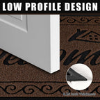 Yimobra Welcome Mat Outdoor Indoor, Waterproof Heavy Duty Front Door Mat Outside Entrance, Extra Sturdy Non-Slip Doormat, Low Profile, Dirt Trapping, 36x24 Inches, Coffee