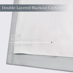 Yakamok 100% Blackout Curtains W100xL84 inch Light Grey Sliding Door Drapes
