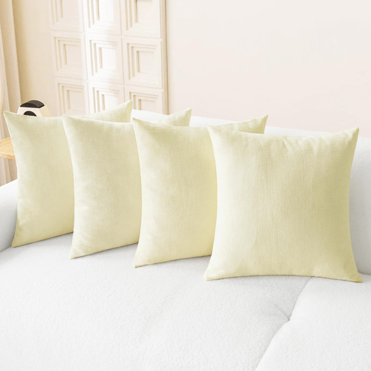 CaliTime Decorative Couch Throw Pillow Covers 18 X 18 Inches Baby Blue