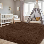 5x7 Area Rugs for Living Room Rug: Soft Fluffy Shag Brown Rugs for Bedroom, Non-Slip Large Fuzzy Plush Rug Indoor Floor Carpet for Nursery Kids Boys Girls Room, Dorms, Playroom, Modern Home Decor