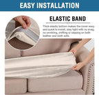 H.VERSAILTEX Velvet Stretch Individual Couch Cushion Cover Plush Cushion Slipcover for Loveseat Sofa Cushion Furniture Protector Seat Cushion Sofa Cover (1 Piece Sofa Cushion Cover, Ivory)