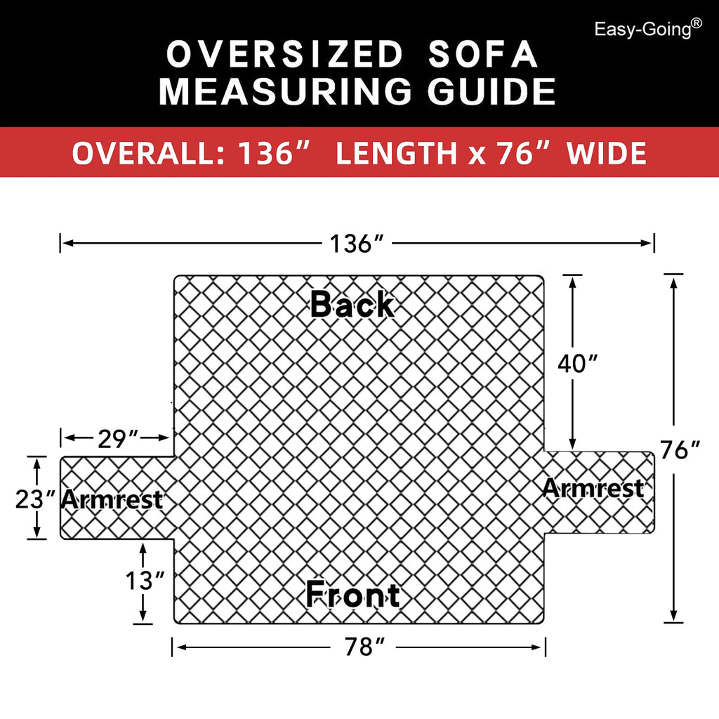 Easy-Going Reversible Couch Cover, 3 Cushion Sofa, Light Gray/Light Gray