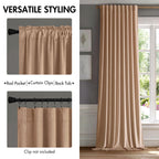 MIULEE Blush Beige Velvet Curtains 52x90 inches Luxury Blackout Curtains