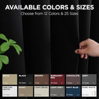 Joydeco Blackout Door Curtain for Doorway Privacy 84 Inches Long, Grommet Closet Curtain for Open Closet, Room Divider for Bedroom Living Room (Black, 52Wx84L, 1 Panel)