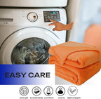 JIAHANNHA Orange Throw Blanket Fleece Blanket 60"x80",Super Soft Cozy Plush Throw Blanket for Couch Sofa Bed,Warm and Lightweight Velvet Bed Blankets for Adults