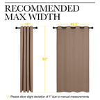 NICETOWN Blackout Window Curtains and Drapes for Kitchen, Window Treatment Thermal Insulated Solid Grommet Blackout Drapery Panels (Set of 2, 55 by 68 inches, Cappuccino)