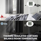 BGment Blackout Curtains for Bedroom - Grommet Thermal Insulated Room Darkening Curtains for Living Room, Set of 2 Panels (38 x 63 Inch, Dark Grey)