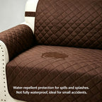 Luxshare Home Reversible Couch Cover for 3 Cushion, Sofa, Chocolate/Beige
