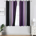 Estelar Textiler Black and Purple Ombre Blackout Curtains 45 Inch Length