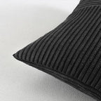 Fancy Homi 2 Packs Black Samll Decorative Throw Pillow Covers 12x12 Inch with for Couch Bed Sofa, Rustic Farmhouse Boho Home Decor, Soft Corss Patchwork Corduroy Square Cushion Case 30x30 cm