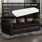 Leather Look Couch Cushion Covers Sofa Seat Slipcovers Sets Couches Furniture Protector for Sectional Armchair Loveseat Pets Kids Stretch Spandex Fabric (1 Cushion Sofa, Chocolate)